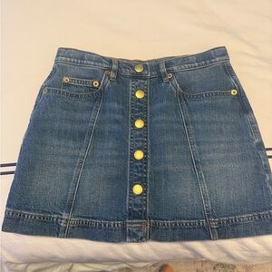 Crewcuts Blue Denim Skirt with Gold Snaps
